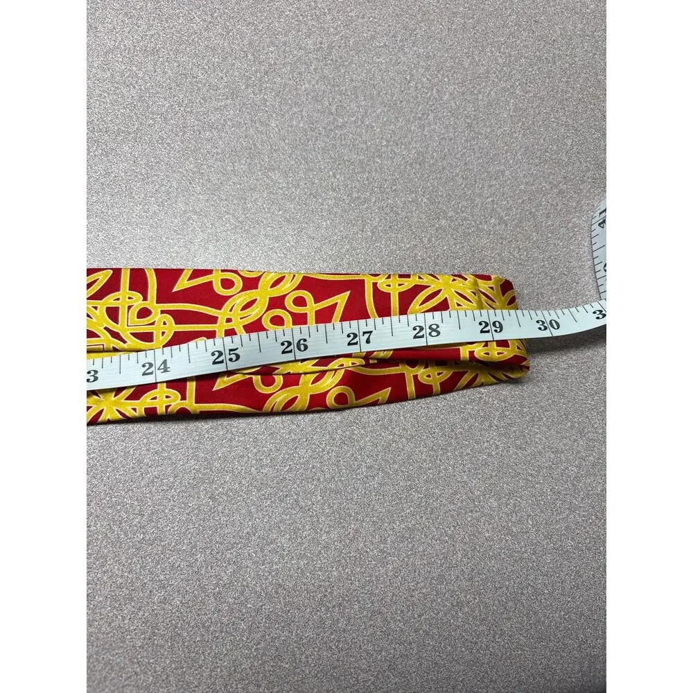 SetaZone Red Yellow Abstract 100% Silk Tie